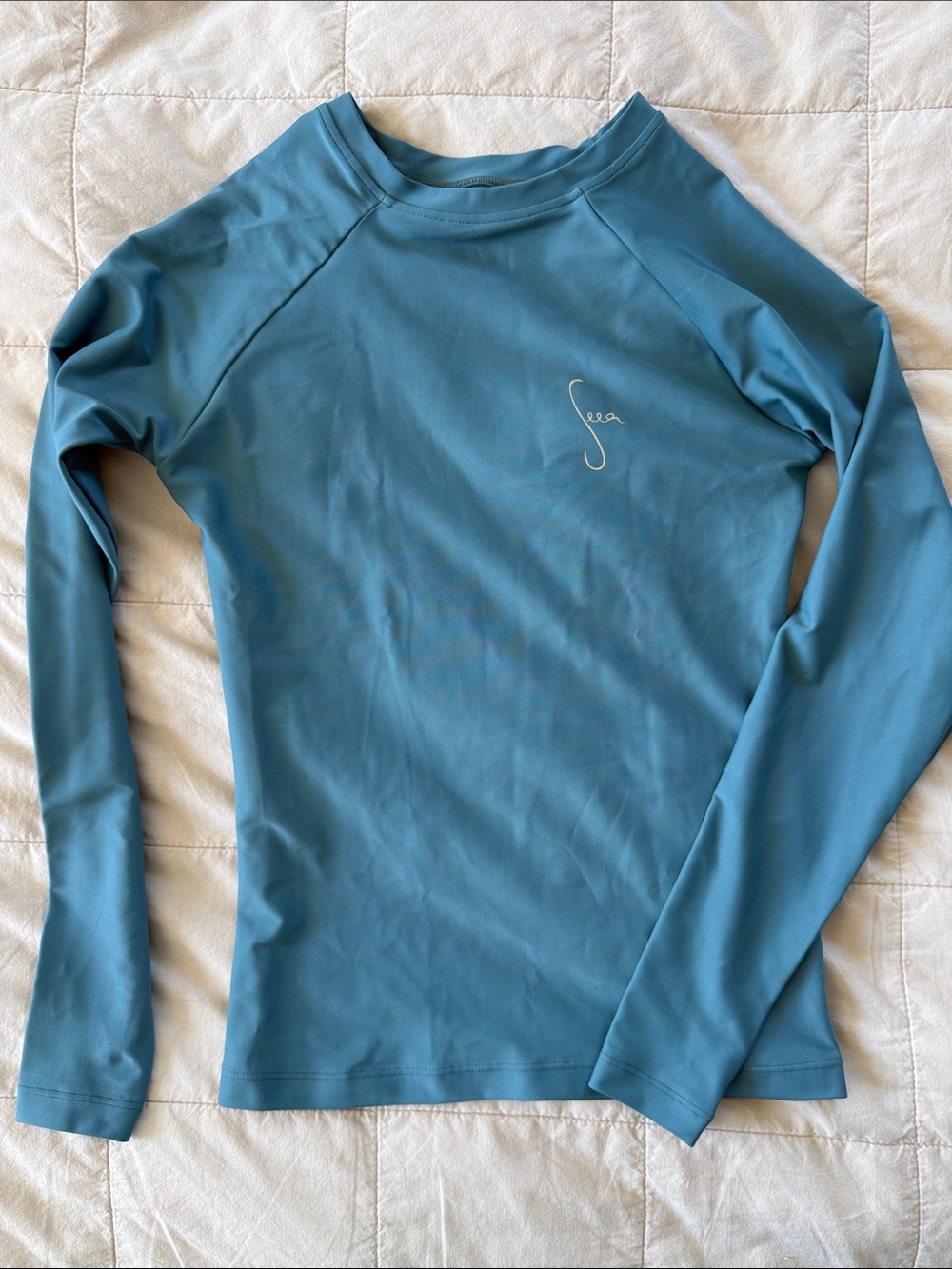 Seea Blue Long-Sleeve Rash Guard, brand new, XS